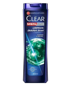 Shampoo Anticaspa Clear Men Limpeza Diária 2 em 1 400ml