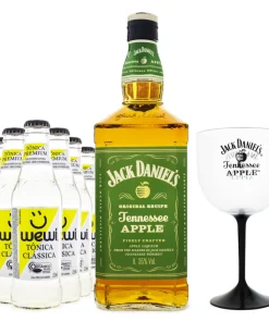 Combo Jack Daniel's Apple 1L + 6 Tônicas Wewi 255ml + Taça de Acrílico