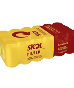 CERVEJA SKOL LATA PACK COM 18 LATAS 350ML