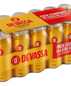 Cerveja Devassa Tropical Lager lata 473ml 18 u